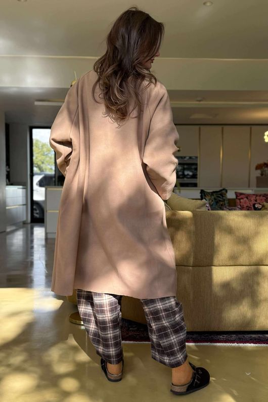 Sonn Funnel Neck Coat Camel